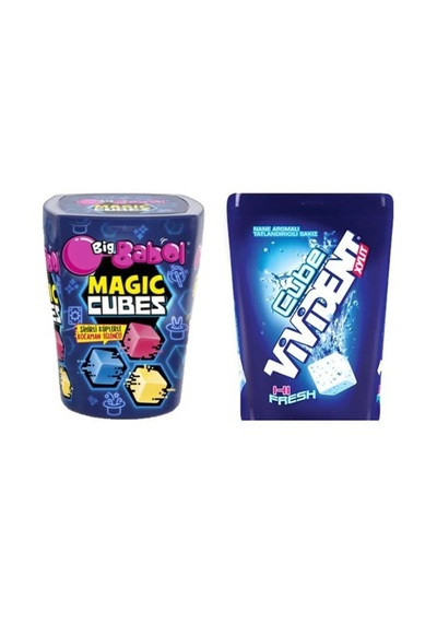 Vivident Cube Nane + Big Babol Magıc Cubes Karışık Meyve Sakız