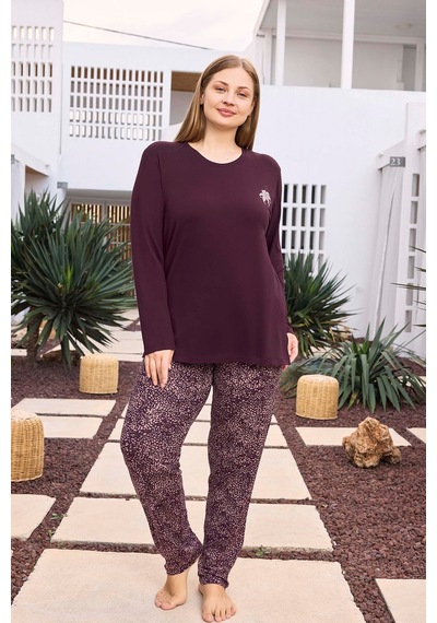 Aydoğan Kadın İnci Büyük Beden Vişneçürüğü Pijama Takımı 0497 Bordo Aydoğan Kadın İnci Büyük Beden Vişneçürüğü Pijama Takımı 0497 Bordo