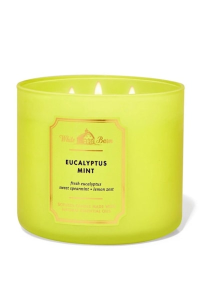 Eucalyptus Mint Büyük Mum 411 G Beyaz