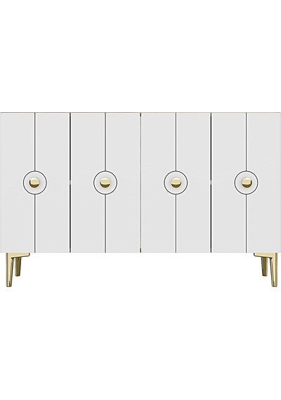 Ka1235dbg Enlem Konsol Ve Tv Sehpası Safirmeşe-beyaz-gold 120cm