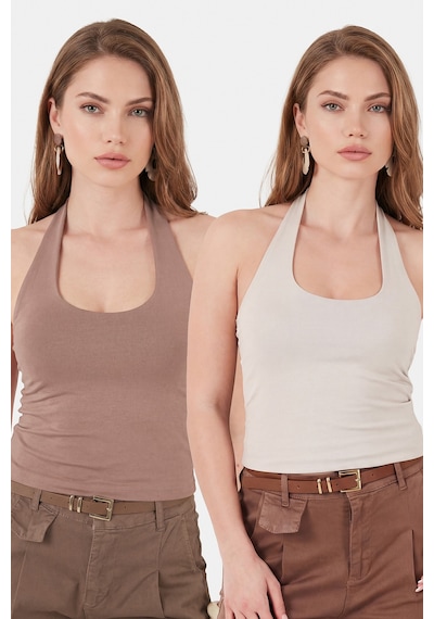 Lela Bayan Bluz 5866664 Taş-kahve Taş-kahve