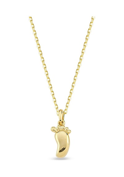Goldkupe 14 Ayar Altın Bebek Ayak İzi Kolye 1,79 Gr-5490