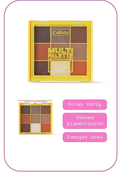 Callista Multi Palette Eyeshadow Mat Ve Işıltılı Toz Göz Farı Paleti - 103 Coffee Addiction