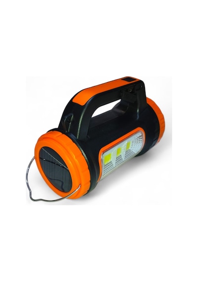 Volemi V-003 Güneş Enerjili Şarjlı Kamp Lambası 3 W + 15 W Uzun Menzilli Acil Durum Feneri Turuncu - Yeşil