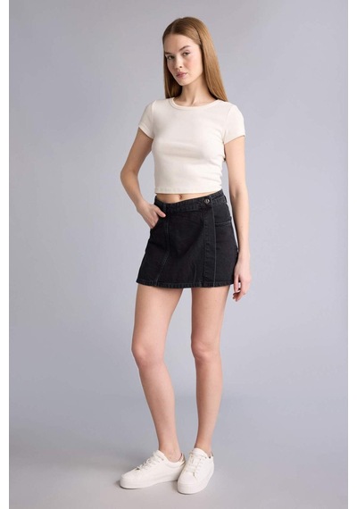 Defacto Normal Bel Jean Şort H0633ax26smnm40 Siyah-nm40