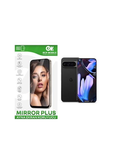 Google Pixel 9 Pro Xl İle Uyumlu Esnek Ayna Mirror 9h Nano Ekran Koruyucu