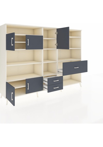 Hyperion Dolap 13 Raflı 3 Çekmeceli 5 Kapaklı 220x44x163 Aytaşı-a Aytaşı-antrasit Hyperion Dolap 13 Raflı 3 Çekmeceli 5 Kapaklı 220x44x163 Aytaşı-a Aytaşı-antrasit