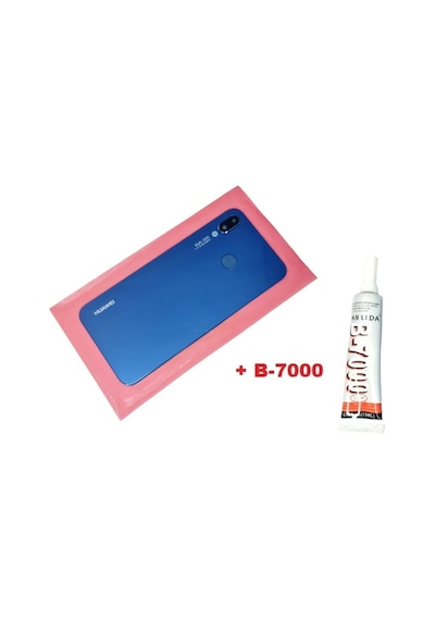 Tkgz - P20 Lite Arka Kapak Lens Li Cam+b-7000 Mavi