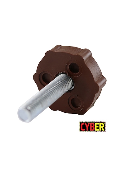 M6X30 Civatalı Çap 22X7 Mm Ayak - Sıkma Kolu Kahverengi