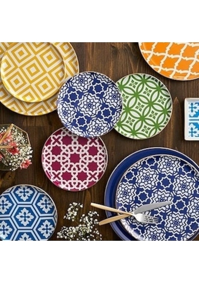 Porland Morocco Serisi 18 Parça Servis Takımı Çok Renkli Karışık
