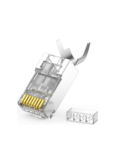 Cat7 Cat6A EZ Yeni Nesil RJ45 Delikli Metal Konnektör - 100 Adet
