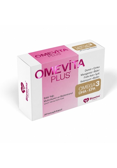 Biowins Pharma Omevita Plus Omega 3 Dha Epa Multivitamin Multimineral 30 Yumuşak Kapsül