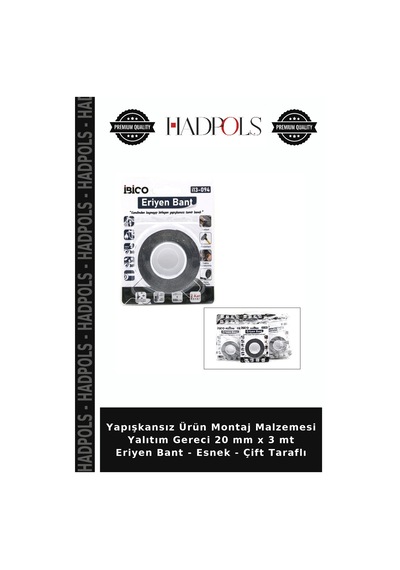 Yapışkansız Ürün Montaj Malzemesi Yalıtım Gereci 20 Mm X 3 Mt Eriyen Bant - Esnek - Çift Taraflı