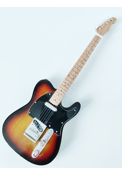 El Yapımı 1/4 Ölçek Minyatür Elektro Gitar Telecaster Sunburst