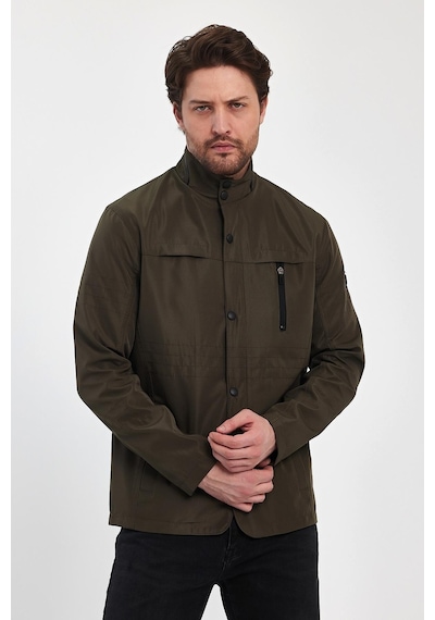 Sivaist Erkek Yeşil Regular Uzun Mevsimlik Pamuk Polyester Karışımlı Safari Mont - Yeşil