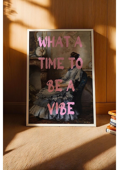 Saturn Young Lady At The Fireplace Çerçeveli Tablo What A Time To Be A Vibe Maximalist Decor Altered Art