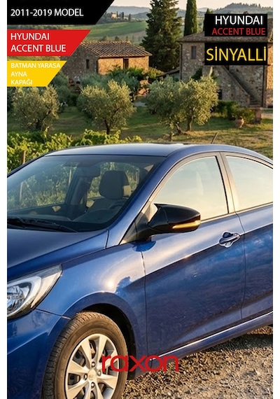 Hyundaı Accent Blue Sinyalli 2011-2019 Batman & Yarasa Ayna Kapağı Parlak Piano Black Sport