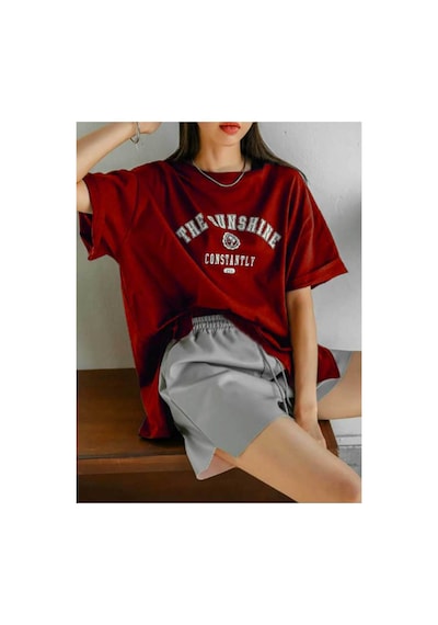 Medinenur The Sunshine Baskılı Unisex T-shirt Kırmızı