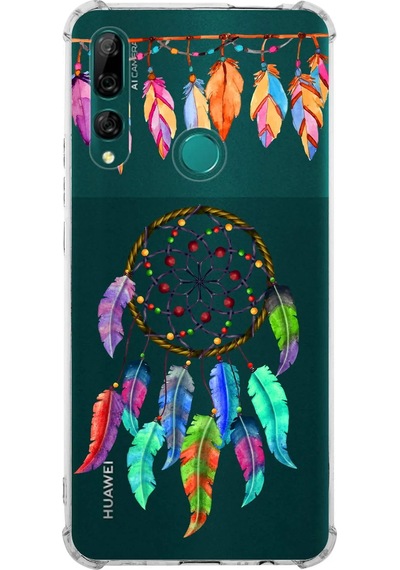 Prinrify Huawei Y9 Prime 2019 Uyumlu Nazar Boncuğu 6 Baskılı Şeffaf Köşe Korumalı Antişok Kılıf