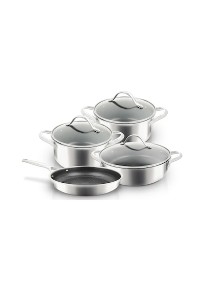 Uniqella Silver Pro Serisi Mavi 7 Parça Set Çelik