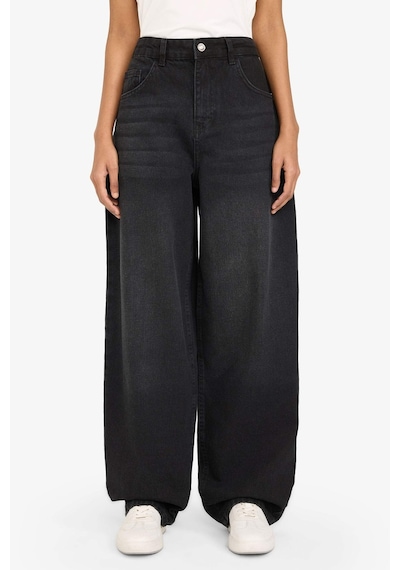 Defacto Baggy Fit Yüksek Bel Uzun Jean Pantolon G8021ax26spnm40 Siyah-nm40
