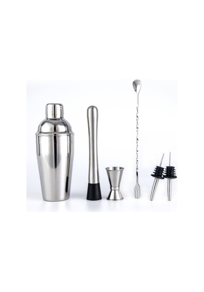 Polham 6 Parça 750ml Paslanmaz Çelik Kokteyl Shaker Seti Ev Ve Bar İçin İdeal, Sızdırmaz Kapaklı