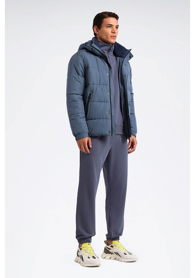 Reebok Kısa Kaban Erkek Mavi Halıfrıd Jacket