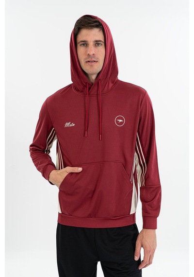 Maraton Boxy Erkek Kapüşonlu Bordo Sweatshirt Bordo