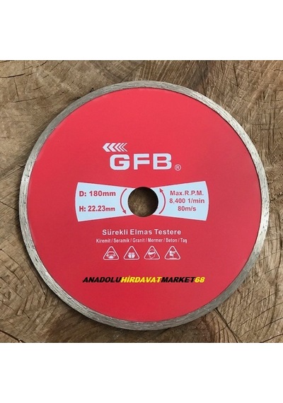 Gfb 180 MM Seramik Kesici Granit Kesici Testere Mermer Taş Kiremit