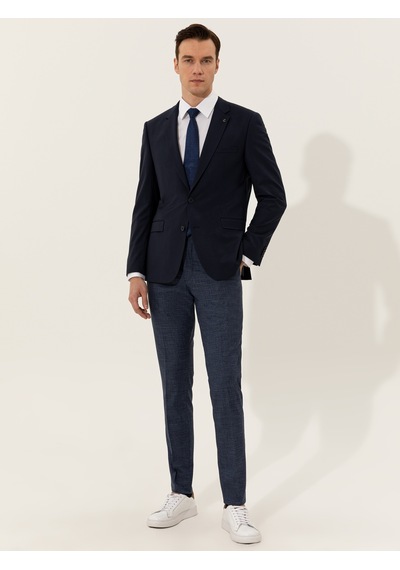 Cacharel Lacivert Slim Fit Ceket