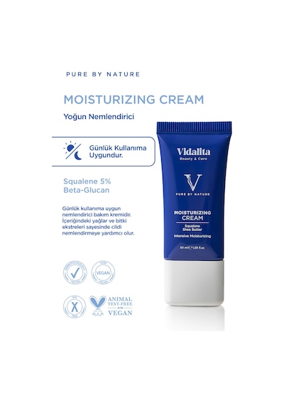 Vidalita Beauty & Care Moisturizing Krem Squalene & Shea Butter 50 ML