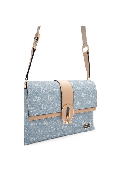 Silver & Polo Silver Polo Mavi - Ten Monogram Kadın Çapraz Çanta Sp1287