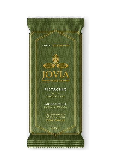 5 Adet Jovia Premium Sütlü Antep Fıstıklı Çikolata 30 G