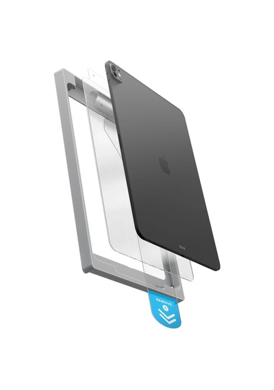 Apple Uyumlu iPad  Air 13 Inç 2024 2025 Ekran Koruyucu Temperli Cam Optix Exofit Applicator Kolay Kurulum Aparatlı