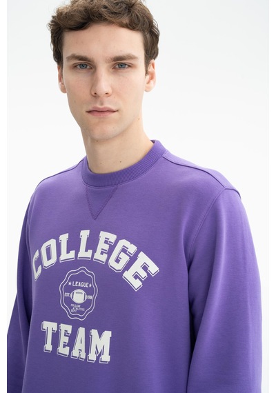 AR-MA Arma Erkek Yazı Baskılı Regular Fit Şardonsuz 3 İplik Bisiklet Yaka Sweatshirt 001