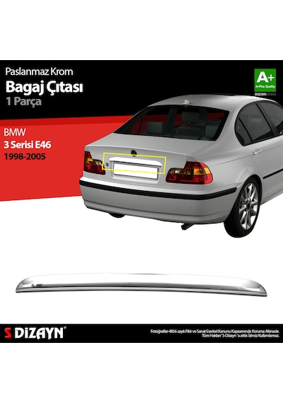S-Dizayn Bmw 3 Serisi E46 Krom Bagaj Çıtası 1998-2005 N11.3827