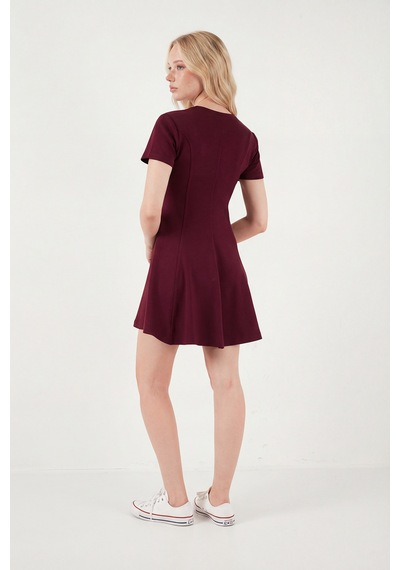 Lela Bayan Elbise 5866342 Bordo Bordo