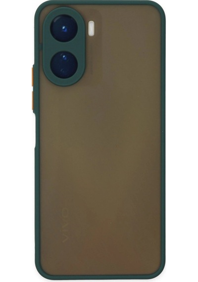 Vivo Y16 Kılıf Montreal Silikon Kapak - Yeşil