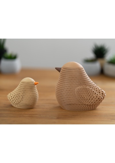 Örgü Desenli Serçe Figürlü Tealight Mumluk Bahar Dekoratif Mum Tutucu Diğer