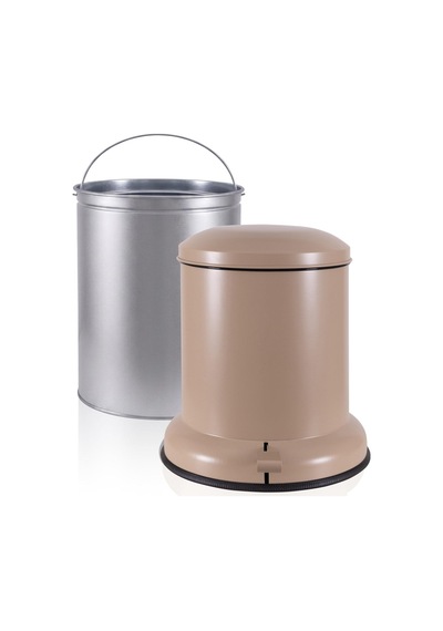 The Mia Metal Pedallı Çöp Kovası Mocha 20 Lt Kahverengi