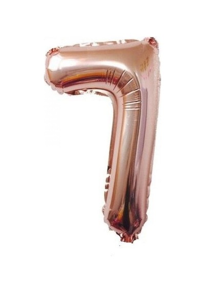 7 Rakam Rose Gold Folyo Balon 40 İnç 100 Cm