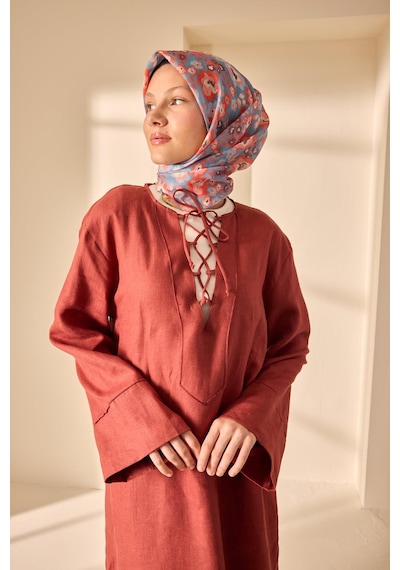 Silk Home Soft Eşarp 73090-18 Bebe Mavi, Yavruağzı, Somon, Sarı