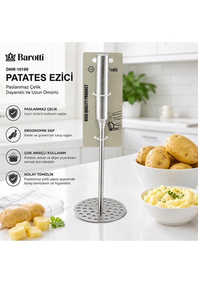 Metal Patates Ezici 26.5 Cm Çap 8 Cm