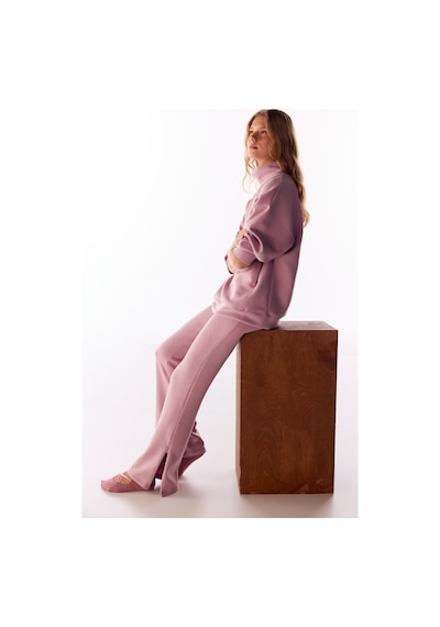 Penti Pembe İpeksi Dokunuş Silky Touch Paça Detaylı İspanyol Paça Flare Pantolon Açık Lila