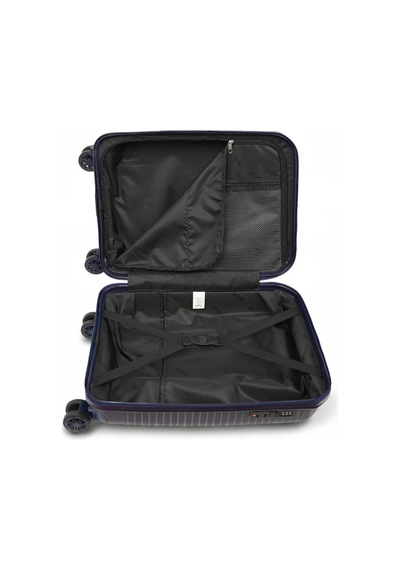 Ground Dikey Çizgili 3'lü Set Valiz 10728 Lacivert