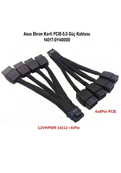 Ekran Kartı Güç Kablosu Pcı-e 5.0 4x8pin/16pin 12+4 14017-01140
