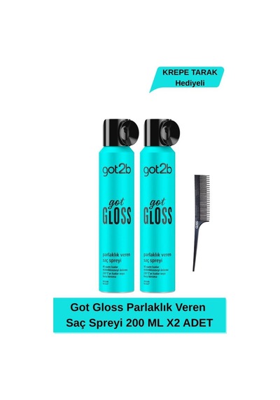 Got2b Gloss Parlaklık Veren Saç Spreyi 200 ML X2 ADET