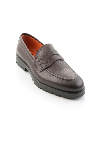 Kahve Floter Hakiki Deri Erkek Loafer Ayakkabı E01648622340