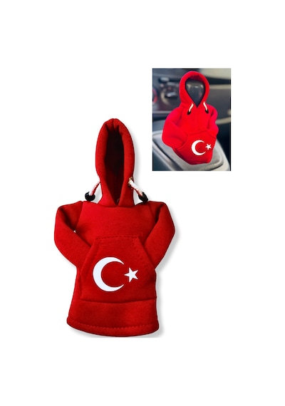 Türk Bayrak'lı Araç Vites Polar Kıyafeti-Ayyıldızlı Araç Oto Vites Aksesuar