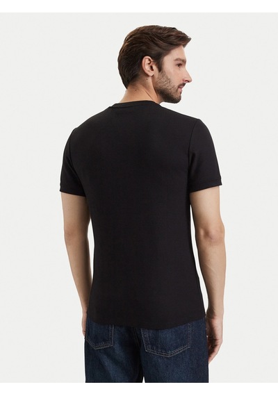 Calvin Klein Slim Micro Waffle Erkek T-shirt Lv04rf206g Siyah